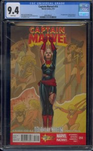 CAPTAIN MARVEL #14 CGC 9.4 1ST KAMALA KHAN CAMEO