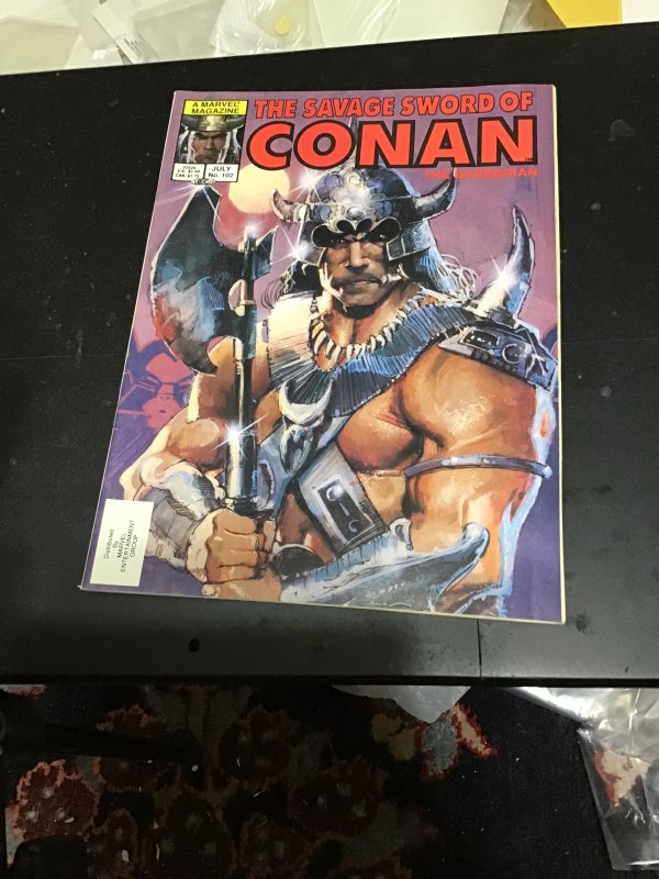 The Savage Sword of Conan #102  (1984) High-Grade!  Schwarzenegger cover VF/NM