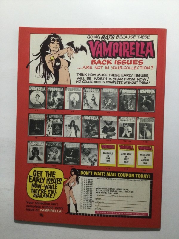 Vampirella 17 June 1972 Fine Fn 6.0 Warren Magazine