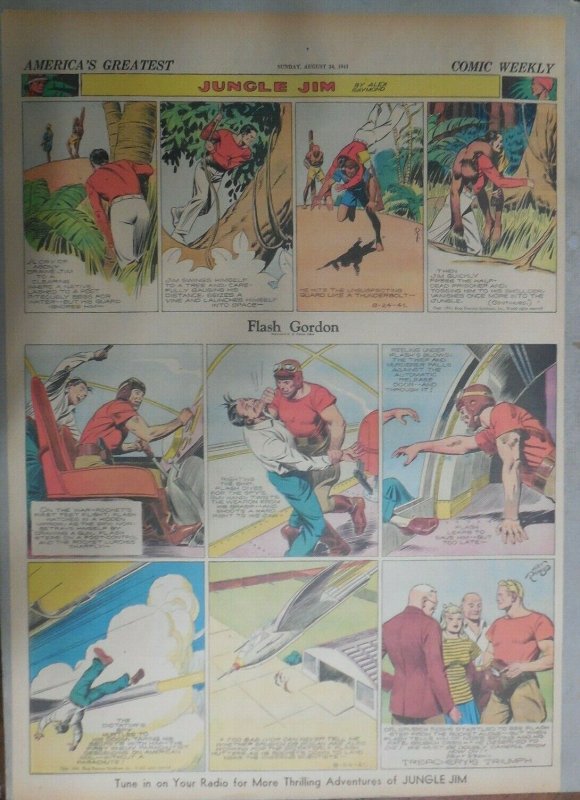 Flash Gordon Sunday by Alex Raymond from 8/24/1941 Large Full Page Size !
