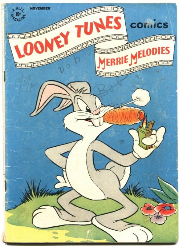 LOONEY TUNES AND MERRIE MELODIES #49-1945-BUGS BUNNY--PORKY PIG--DELL