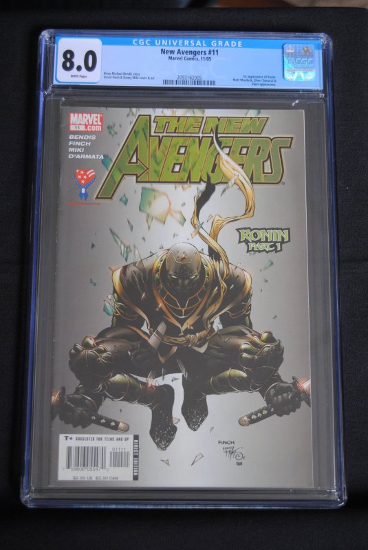 The New Avengers, #11, CGC 8.0, First Ronin, Collectable!