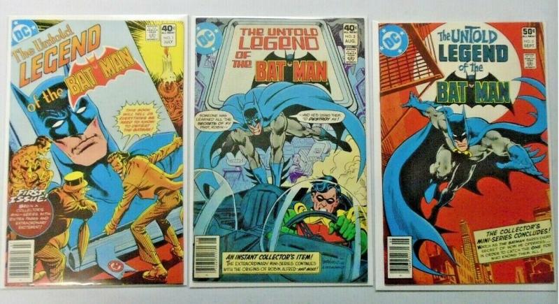 Untold Legend of the Batman set #1 to #3 8.0 VF (1980)