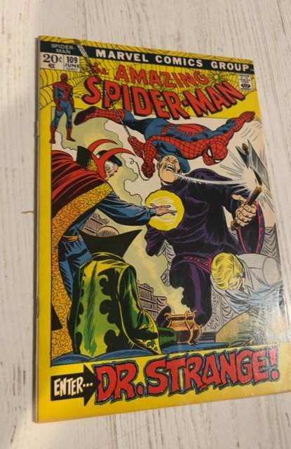 The Amazing Spider-Man #109 (1972) Guest starring Dr Strange