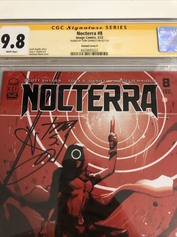 Nocterra  (2022) # 8 (CGC 9.8 SS) Signed Tony Daniels * Variant * Image Universe