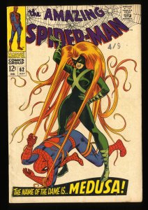 Amazing Spider-Man #62 FN- 5.5 Medusa! Marvel Comics Spiderman