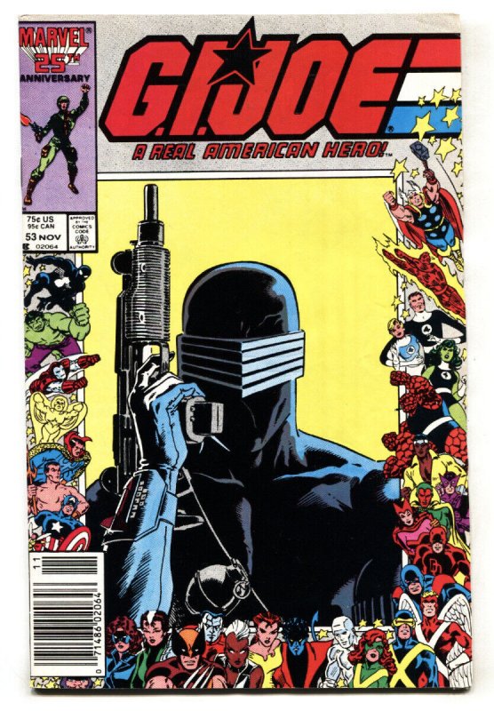 G.I. JOE #53 Newsstand variant 1987 Snake Eyes comic book Marvel