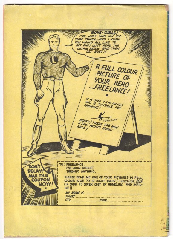 Grand Slam Aces (1946) #50- great sci-fi cover, battle the Hawkmen