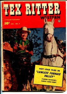 Tex Ritter Western #8  1951 - Fawcett  -P/FR - Comic Book