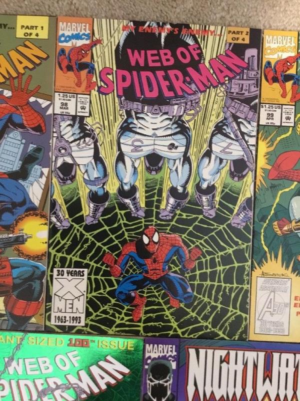 Web Of Spider-Man 97 98 99 100 & Nightwatch 1 VF/VF+