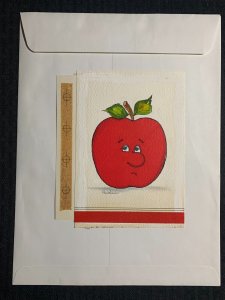 GET WELL SOON Cartoon Apple 5x7 Greeting Card Art #C9232