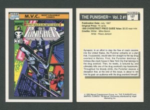 1990 Marvel Comics Card  #127 (Punisher #1 Cover) / NM-MT