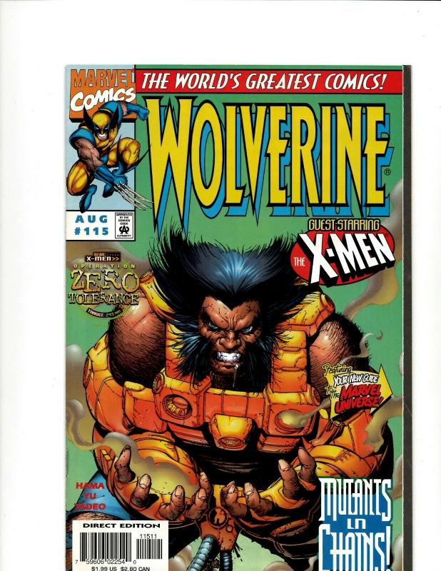 Lot Of 10 Marvel Comics Wolverine # 110 111 112 113 114 115 116 117 118 119 J324