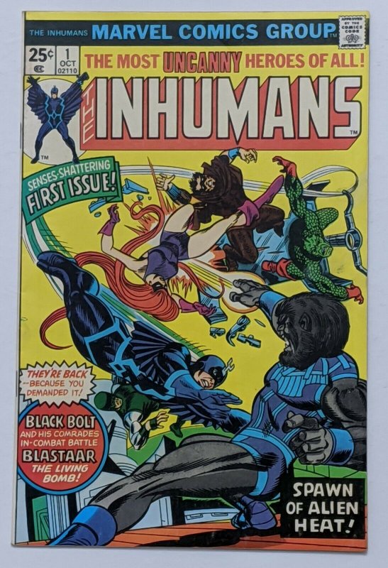 The Inhumans #1 (Oct 1975, Marvel) VF/NM 9.0 Gil Kane cover George Perez art 