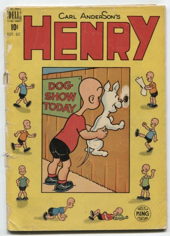 Henry Comics #9 1949- Dog Show gag cover- FR 