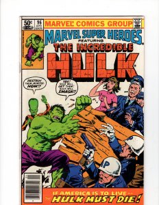 MARVEL SUPER HEROES #96 - INCREDIBLE HULK (1981) - Fine