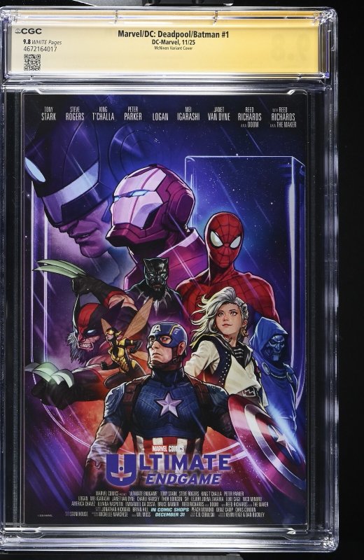 DEADPOOL BATMAN #1 1:25 MCNIVEN VARIANT GREG CAPULLO SIGNED CGC SS 9.8 NM