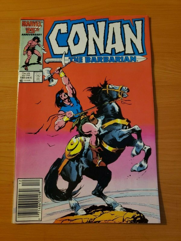 Conan The Barbarian #189 Newsstand Edition ~ NEAR MINT NM ~ 1986 Marvel