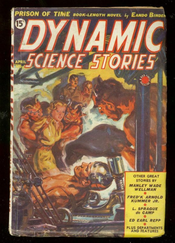 DYNAMIC SCIENCE STORIES PULP #2-1939-HITLER COVR-TIMELY FN