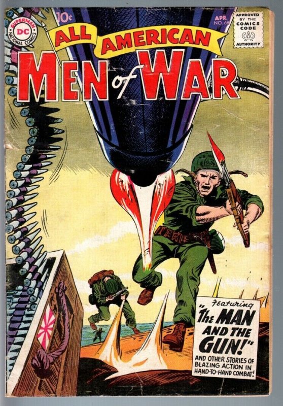 ALL AMERICAN MEN OF WAR #68-1959-WWII-DC-SILVER AGE VG-