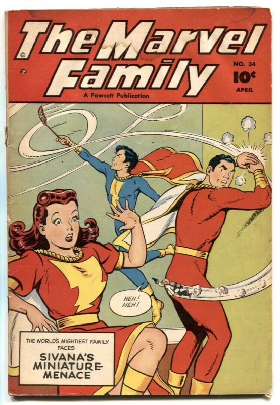 Marvel Family #34 1949- Sivana's Miniature Menace G