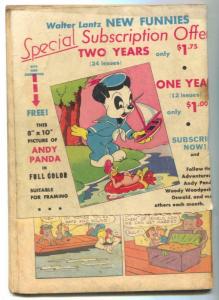 New Funnies #115 1946- Andy Panda- Woody Woodpecker G 