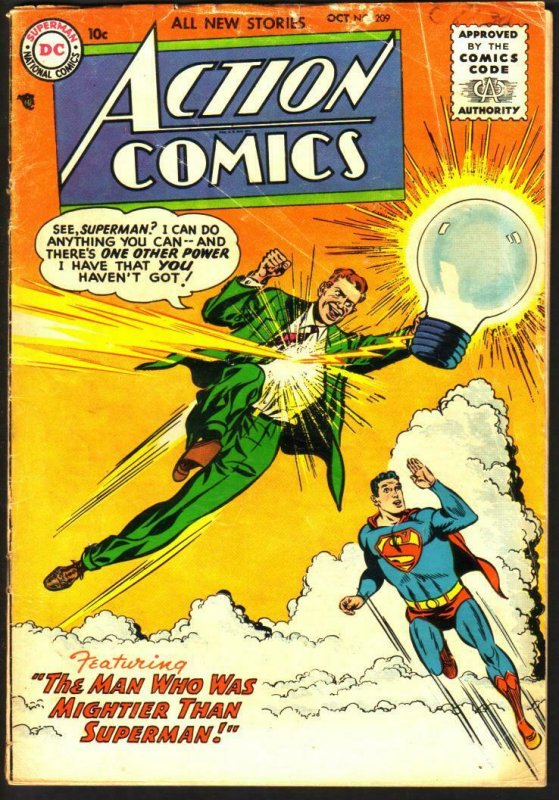 ACTION COMICS #209 SUPERMAN TOMMY TOMORROW 1955 CONGO BILL VG