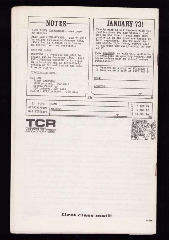 The Comic Reader Issue 92 - EC Comix (8.5) 1972