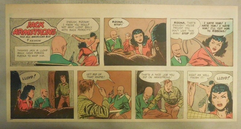 Jack Armstrong The All American Boy by Bob Schoenke 3/7/1948 Third Size Page !