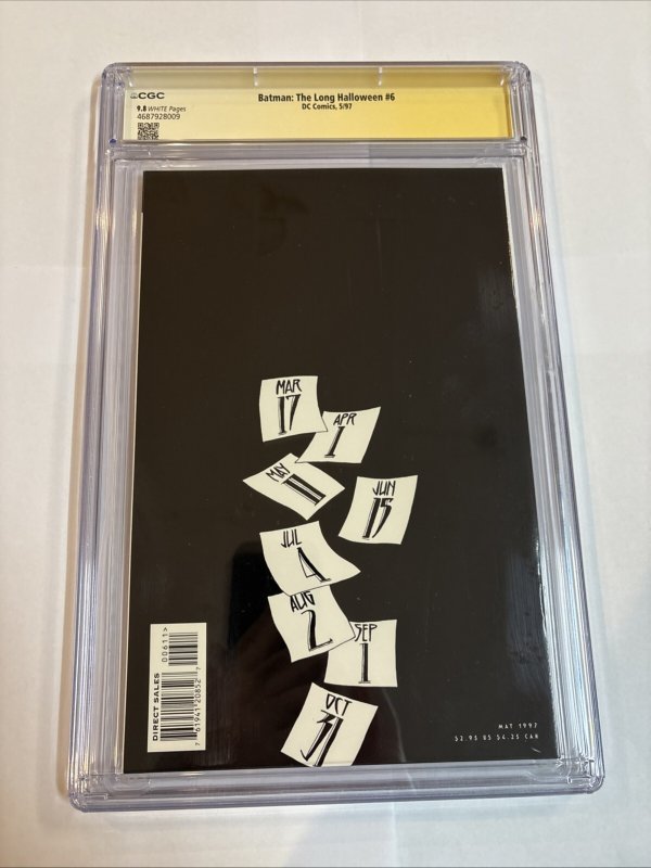 Batman The Long Halloween (1997) # 6 (CGC 9.8 SS) Signed Jeph Loeb • Census = 3