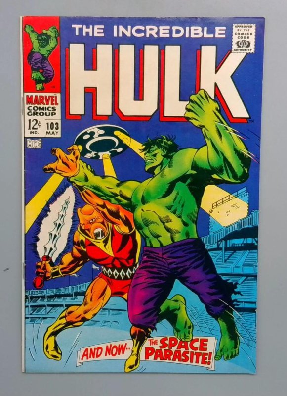 Incredible Hulk #103 FN/VF 1st Appearance Space Parasite Marvel 1968