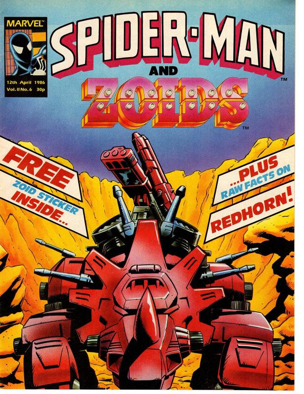 Spider-Man and Zoids UK Comics Magazine Vol. 2 No. 6 12th April 1986