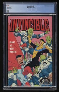 Invincible #2 CGC NM+ 9.6 1st Robot Rex Plode, Atom Eve and Dupli-Kate!