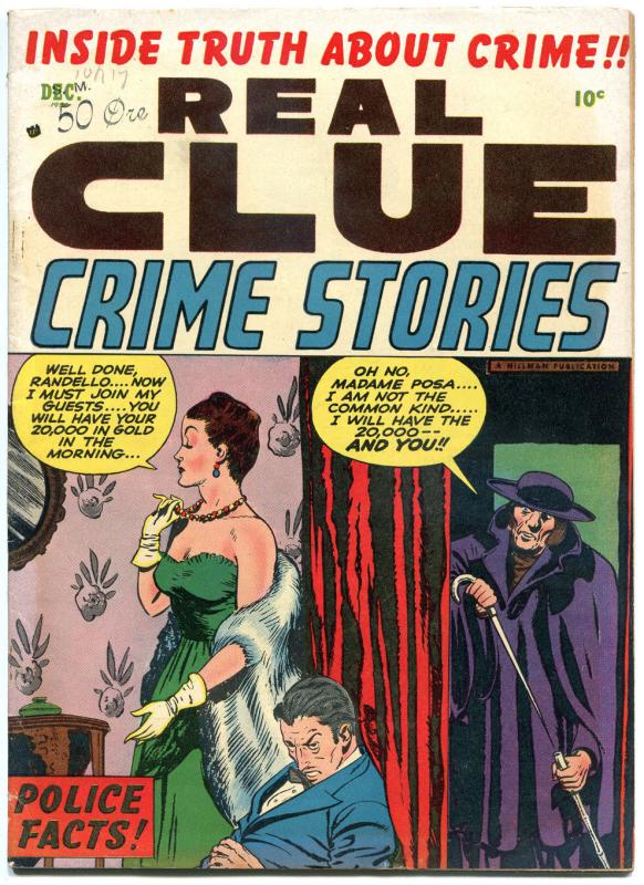 REAL CLUE CRIME STORIES V7 #10, FN, 1952, Golden Age, Pre-code, more in store