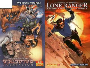 Lone Ranger/Battlestar Galactica Season Zero Flipbook FCBD #2007 VF ; Dynamite |