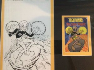 Teen Titans, Original Artwork, Book Cover, Terra, framed+mat, Comic Titans Go!!