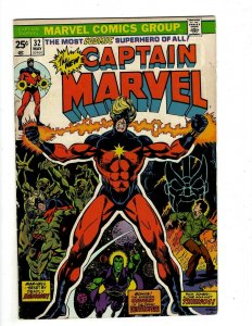 Captain Marvel # 32 FN Comic Book Thanos Avengers Hulk Thor Vision Iron Man J510