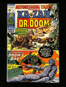 Astonishing Tales #1 Ka-Zar Doctor Doom Solo Plus Kraven!