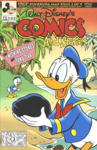 Walt Disney's Comics and Stories #572 VG ; Disney | low grade comic Duckburg Map