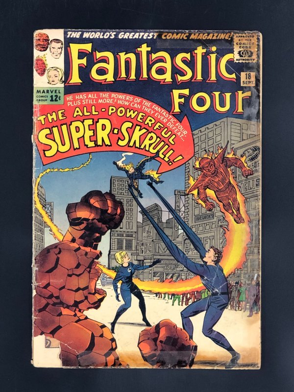 Fantastic Four #18 (1963) 1st App and Origin of Kl'rt, the Original Super Skrull