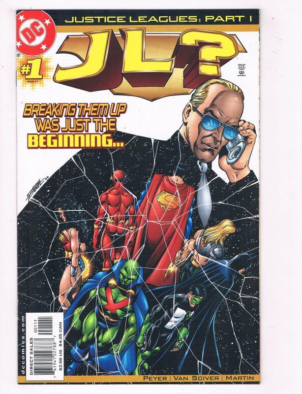 JL? #1 FN DC Comics Comic Book Peyer Superman Batman March 2001 DE37 TW7