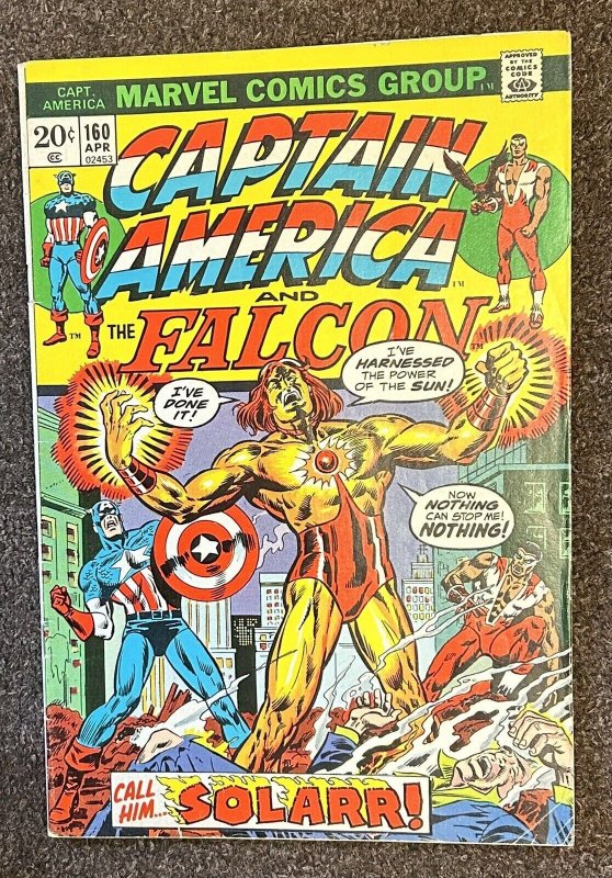 Captain America + Falcon #160 Fine + 1973