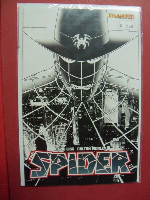 THE SPIDER #3B JOHN CASSADAY  BLACK & WHITE VARIANT COVER (9.0 to 9.4 or better)