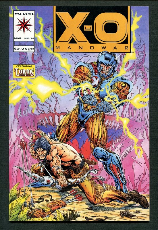 X-O Manowar #14 /  9.0 VFN/NM  /  Turok /  1993