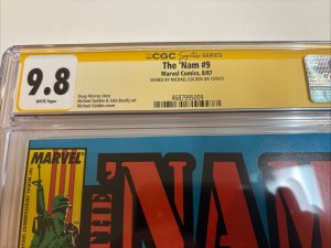 Nam (1987) # 9 (CGC 9.8 SS) Signed Michael Golden • Marvel Comics