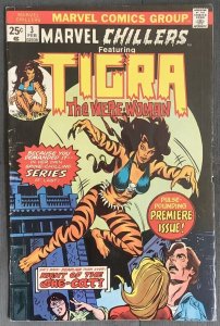 Marvel Chillers #3 (1976, Marvel) Origin of Tigra. FN+