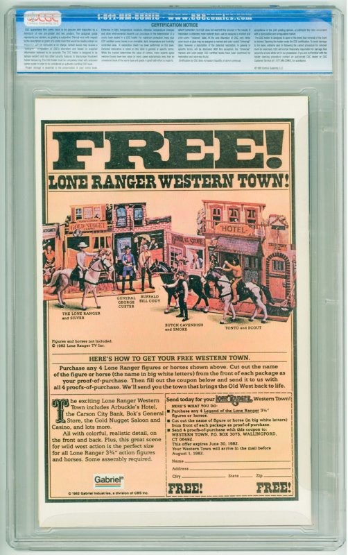 Daredevil #181 (1982) CGC 9.8! Death of Elektra!