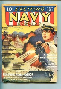 EXCITING NAVY STORIES-#1-APR-1942-PULP-BELARSKI-SOUTHERN STATES PEDIGREE-vf