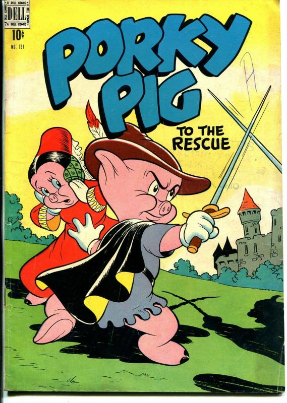 Porky Pig Four Color Comics #191 1948-Dell-To The Rescue-VG