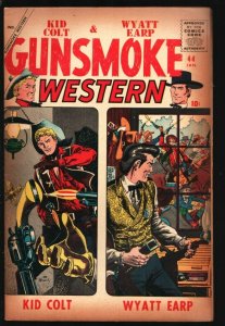 Gunsmoke Western #44 1958-Atlas-Kid Colt & Wyatt Earp cover by Joe Maneely -S...